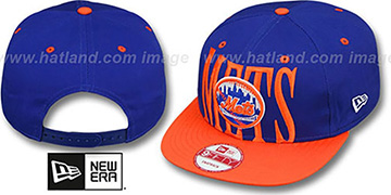 Mets STEP-ABOVE SNAPBACK Royal-Orange Hat by New Era