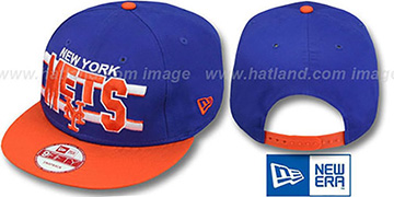 Mets WORDSTRIPE SNAPBACK Royal-Orange Hat by New Era