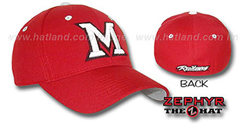 Miami Ohio DH Fitted Hat by Zephyr - red