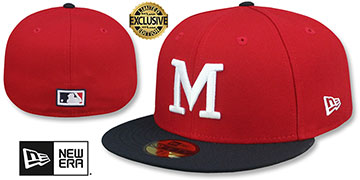 Milwaukee Braves 'COOPERPACK' Red-Navy Fitted Hat by New Era