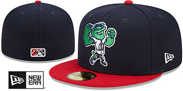 Missions 'MILB MARVEL DEFENDERS' Navy-Red Fitted Hat by New Era