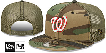 Nationals ARMY CAMO TRUCKER Hat by New Era