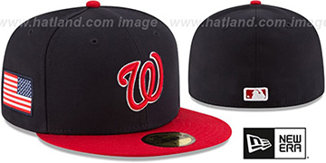 Nationals COUNTRY COLORS Navy-Red Fitted Hat by New Era