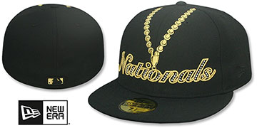 Nationals 'LUCKY CHARM' Black Fitted Hat by New Era