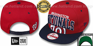 Nationals 'SUPER-LOGO ARCH SNAPBACK' Red-Navy Hat by New Era