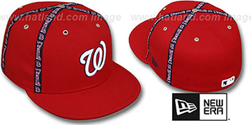 Nationals X-T Fitted Hat by New Era - red