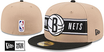 Nets 2024 NBA DRAFT Camel-Black Fitted Hat by New Era