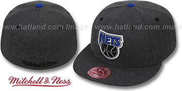 Nets GREY HEDGEHOG Fitted Hat by Mitchell and Ness