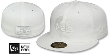 Nets HARDWOOD FADEOUT White Fitted Hat by New Era