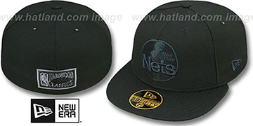 Nets 'HWC FADEOUT-BASIC' Black Fitted Hat by New Era