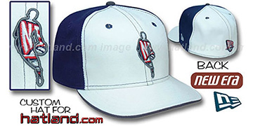 Nets INSIDER PINWHEEL White-Navy Fitted Hat by New Era