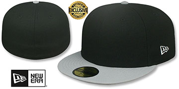 New Era 2T 59FIFTY-BLANK Black-Grey Fitted Hat