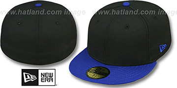 New Era 2T 59FIFTY-BLANK Black-Royal Fitted Hat