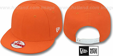 New Era BLANK SNAPBACK Orange Adjustable Hat