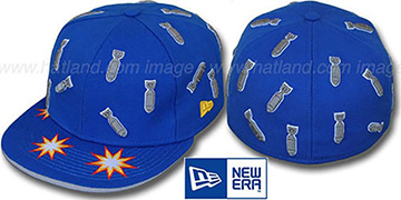 New Era 'BOMBS AWAY' Blue Fitted Hat