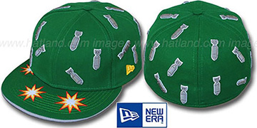 New Era 'BOMBS AWAY' Green Fitted Hat