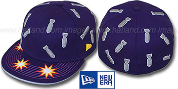 New Era 'BOMBS AWAY' Purple Fitted Hat