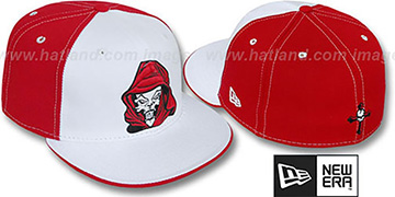 New Era HOODED SKULL White-Red Fitted Hat