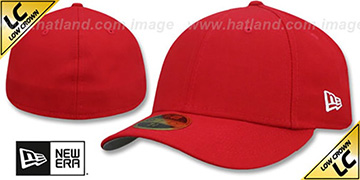 New Era LOW-CROWN 59FIFTY-BLANK Red Fitted Hat