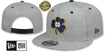 Notre Dame 'NCAA TEAM-BASIC SNAPBACK' Heather Grey Hat by New Era