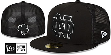 Notre Dame 'TEAM-BASIC TRUCKER' Black-White Fitted Hat by New Era