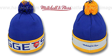 Nuggets 'THE-BUTTON' Knit Beanie Hat by Michell and Ness