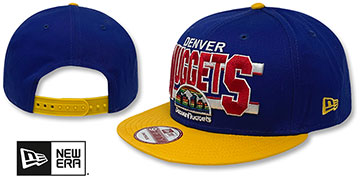 Nuggets WORDSTRIPE SNAPBACK Royal-Gold Hat by New Era