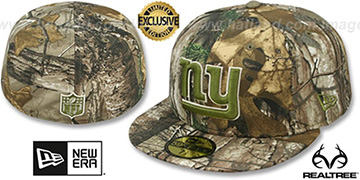 NY Giants 'NFL TEAM-BASIC' Realtree Camo Fitted Hat by New Era