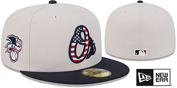 Orioles 2024 'JULY 4TH STARS N STRIPES' Fitted Hat by New Era