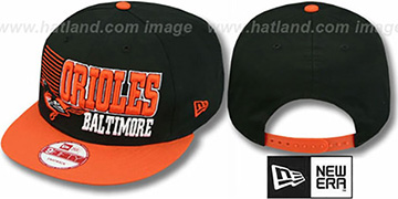 Orioles 2T BORDERLINE SNAPBACK Black-Orange Hat by New Era