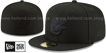 Orioles BLACKOUT Fitted Hat by New Era