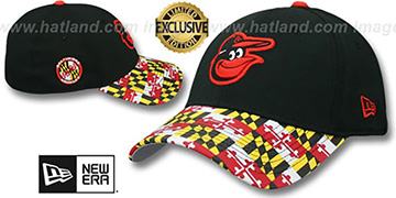 Orioles MARYLAND FLAG FLEX Black-Flag Hat by New Era