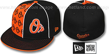 Orioles MULTIPLY Black-Orange Fitted Hat by New Era