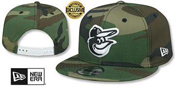 Orioles 'TEAM-BASIC SNAPBACK' Army Camo-White Hat by New Era