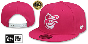 Orioles TEAM-BASIC SNAPBACK Beetroot-White Hat by New Era