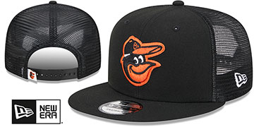 Orioles TEAM-BASIC TRUCKER SNAPBACK Black Hat by New Era