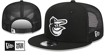 Orioles 'TEAM-BASIC TRUCKER SNAPBACK' Black-White Hat by New Era