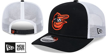 Orioles 'TRUCKER STRETCH-SNAP' Black-White Hat by New Era