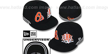 Orioles 'TWO-BIT' Black-White Fitted Hat by New Era