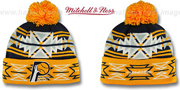 Pacers HWC GEOTECH Knit Beanie by Mitchell and Ness