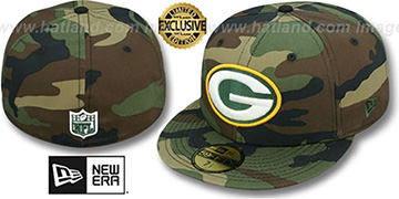 Packers 'NFL TEAM-BASIC' Army Camo Fitted Hat by New Era