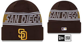 Padres 24-25 SPORT-KNIT Brown Beanie Hat by New Era