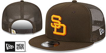 Padres COOP TEAM-BASIC TRUCKER SNAPBACK Brown Hat by New Era