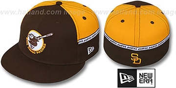 Padres MID-TAPE Brown-Gold Fitted Hat by New Era