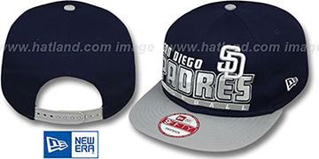 Padres SLICE-N-DICE SNAPBACK Navy-Grey Hat by New Era