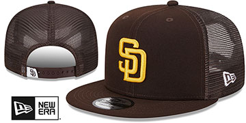 Padres TEAM-BASIC TRUCKER SNAPBACK Brown Hat by New Era