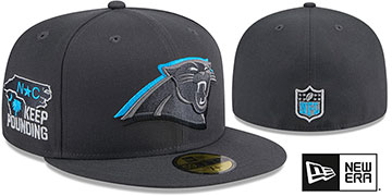 Panthers 2024 ONSTAGE NFL DRAFT Grey Fitted Hat by New Era