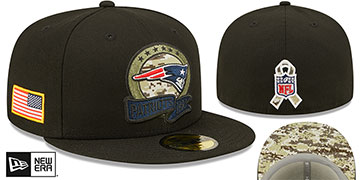 Patriots '2022 SALUTE-TO-SERVICE' Black Fitted Hat by New Era