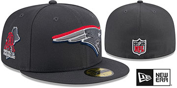 Patriots 2024 ONSTAGE NFL DRAFT Grey Fitted Hat by New Era