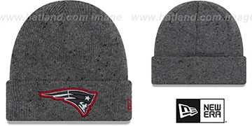 Patriots 'HEATHERED-SPEC' Grey Knit Beanie Hat by New Era